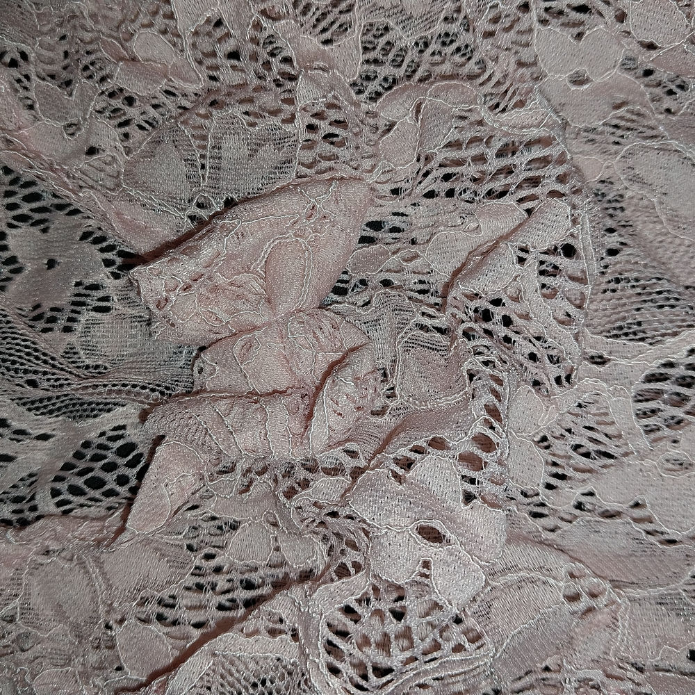 Sheer Pink Lace Newborn Baby Onsie Floral Pattern and Form-Fitting Design - Picture 6 of 6